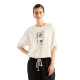 New Balance Γυναικεία κοντομάνικη μπλούζα Pressed Flowers Script Oversized T-Shirt